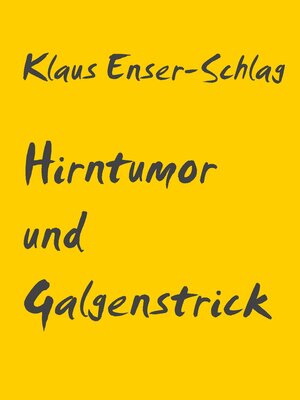 cover image of Hirntumor und Galgenstrick